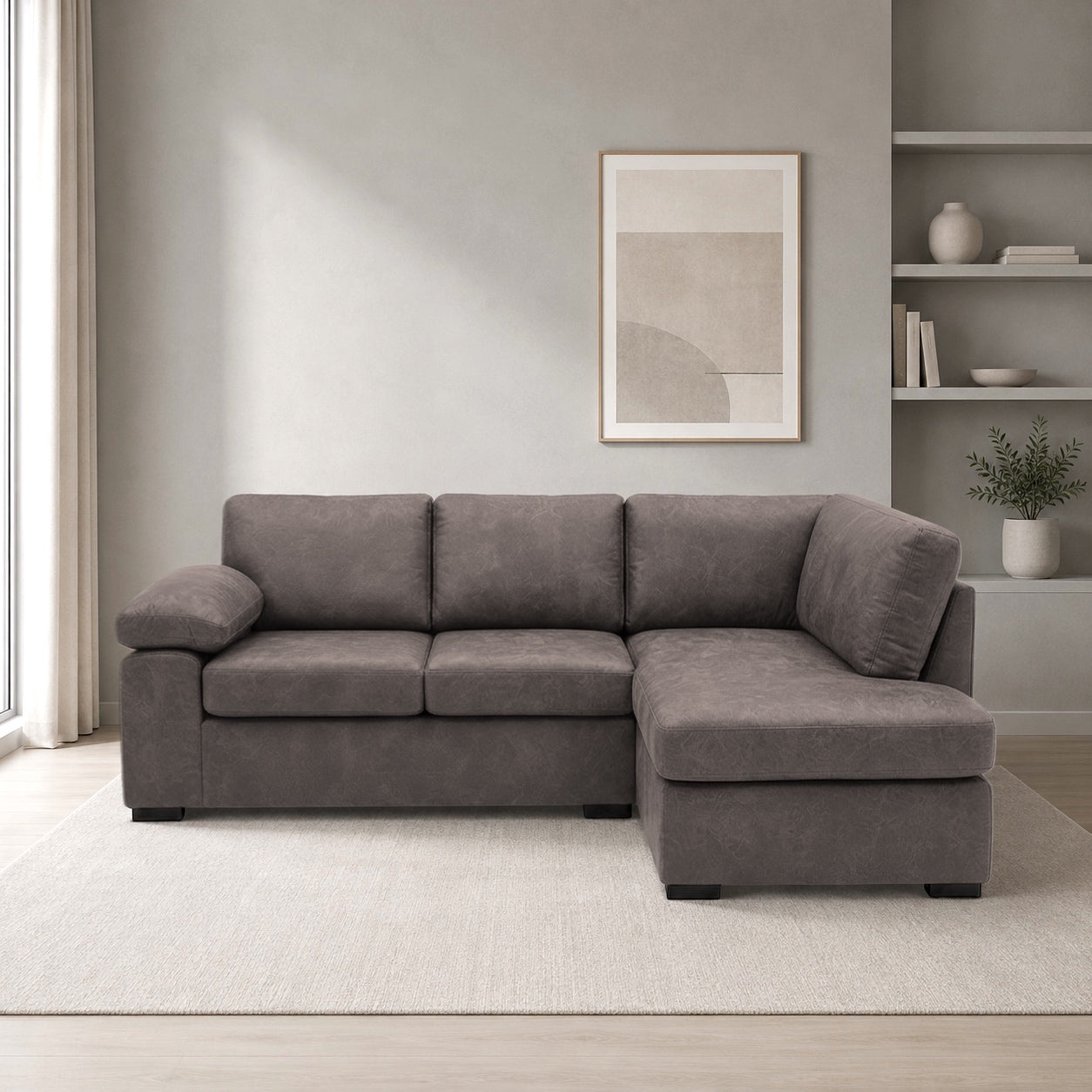 Amalfi Suede Leather Corner