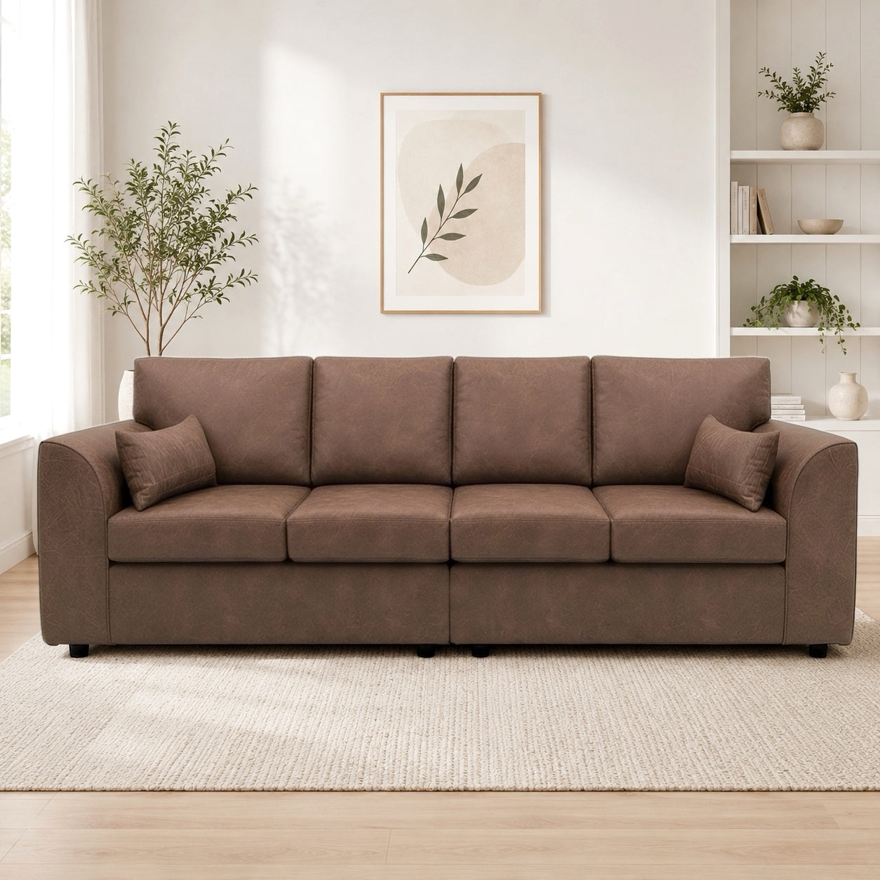 Dylan 4 Seater Suede Leather