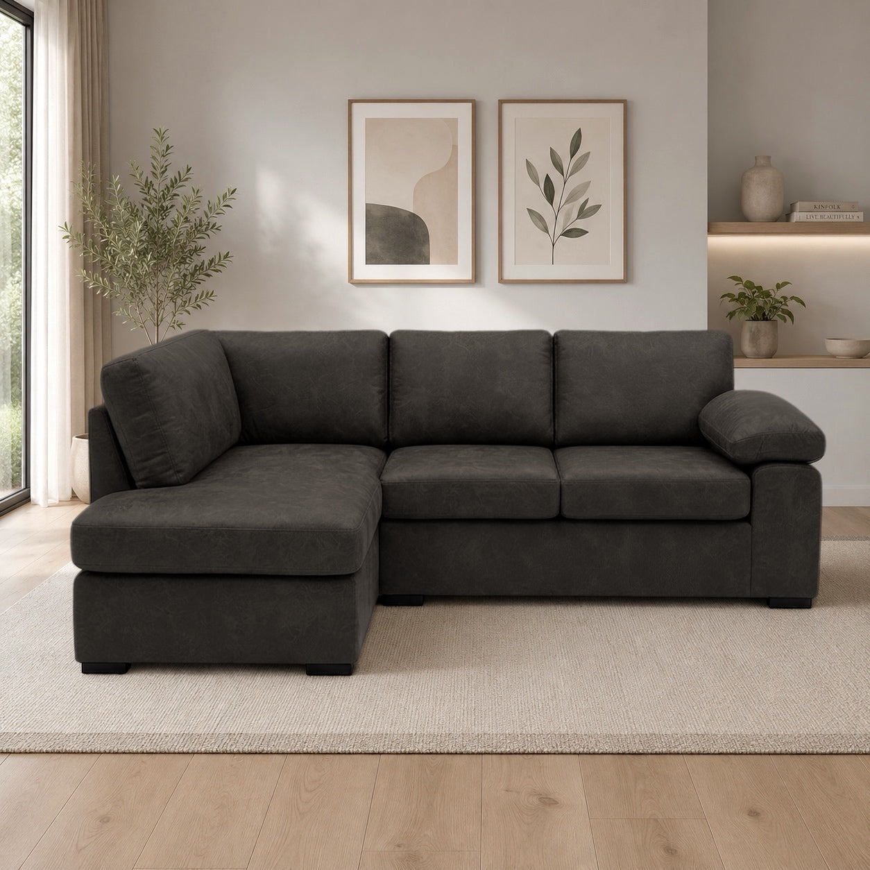 Amalfi Suede Leather Corner