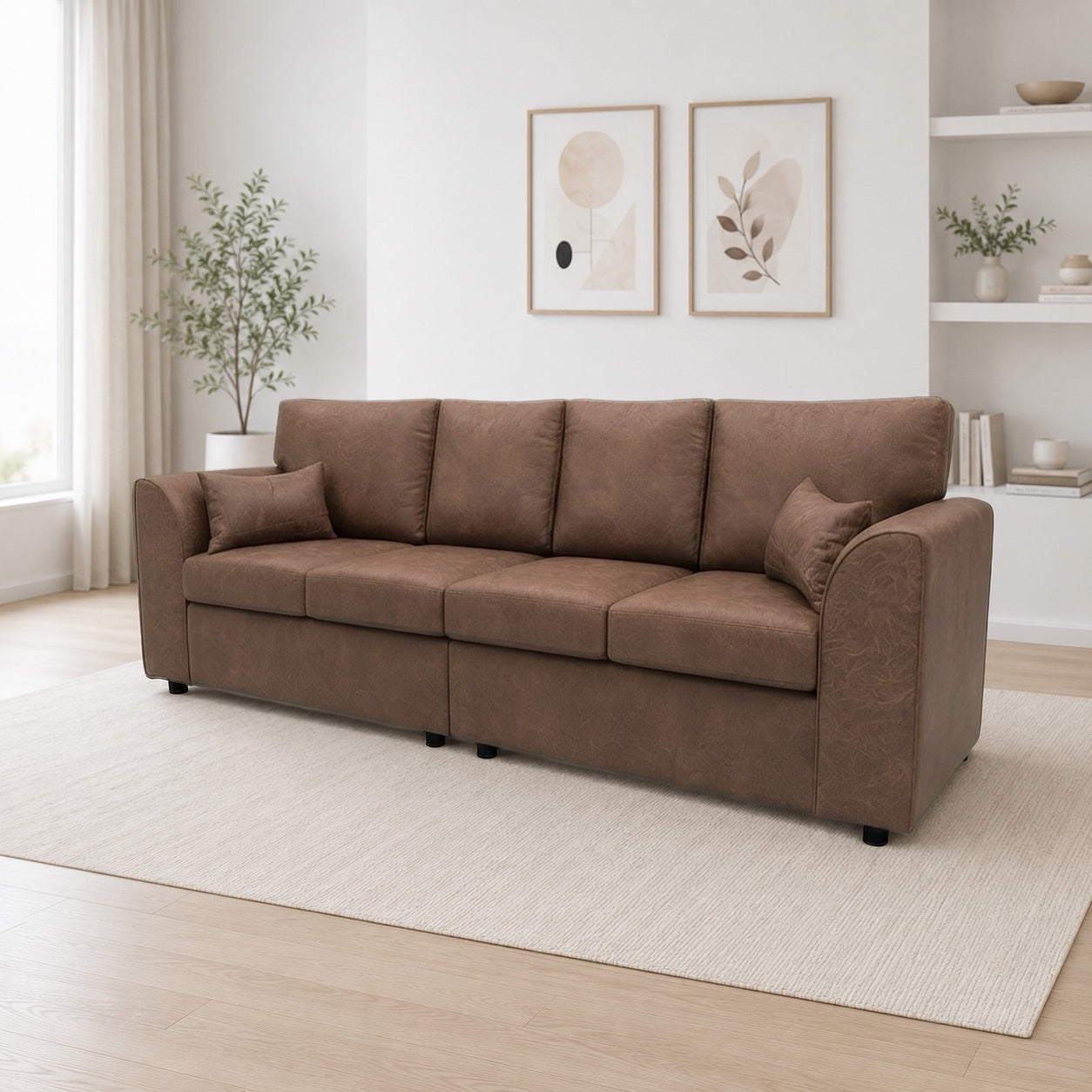 Dylan 4 Seater Suede Leather