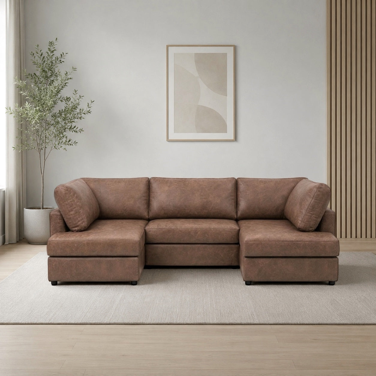London U Shape Suede Leather